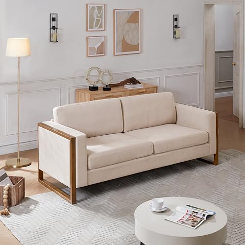 Christopher Knight Home Bricez 79" Sofa Couch, Cozy Upholstered 3-Seater Sofa, Oversized Loveseat, Comfy Fabric Couches for Living Room and Office