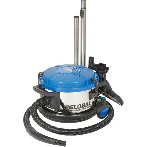 Global Industrial HEPA Canister Vacuum - Stainless Steel - 4 Gallon
