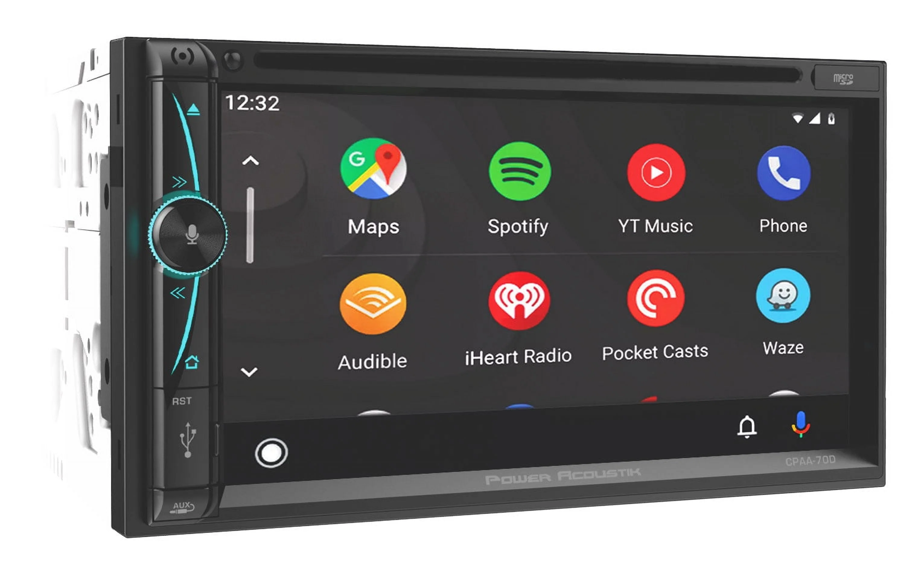 Power Acoustik CPAA-70D 2-Din 7 DVD/Carplay/Android/Bluetooth/USB Car Receiver