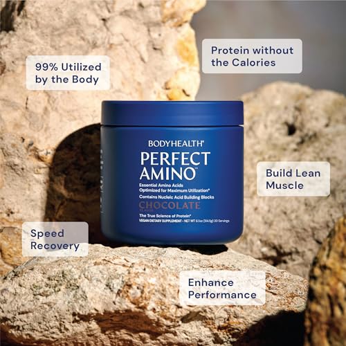 BodyHealth PerfectAmino Powder - BCAA and EAA Powder for Pre and Post Workout