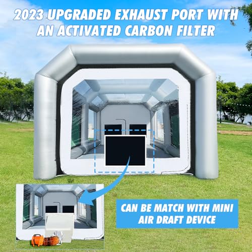 WARSUN Inflatable Paint Booth with Oversized EPA Registered Filters