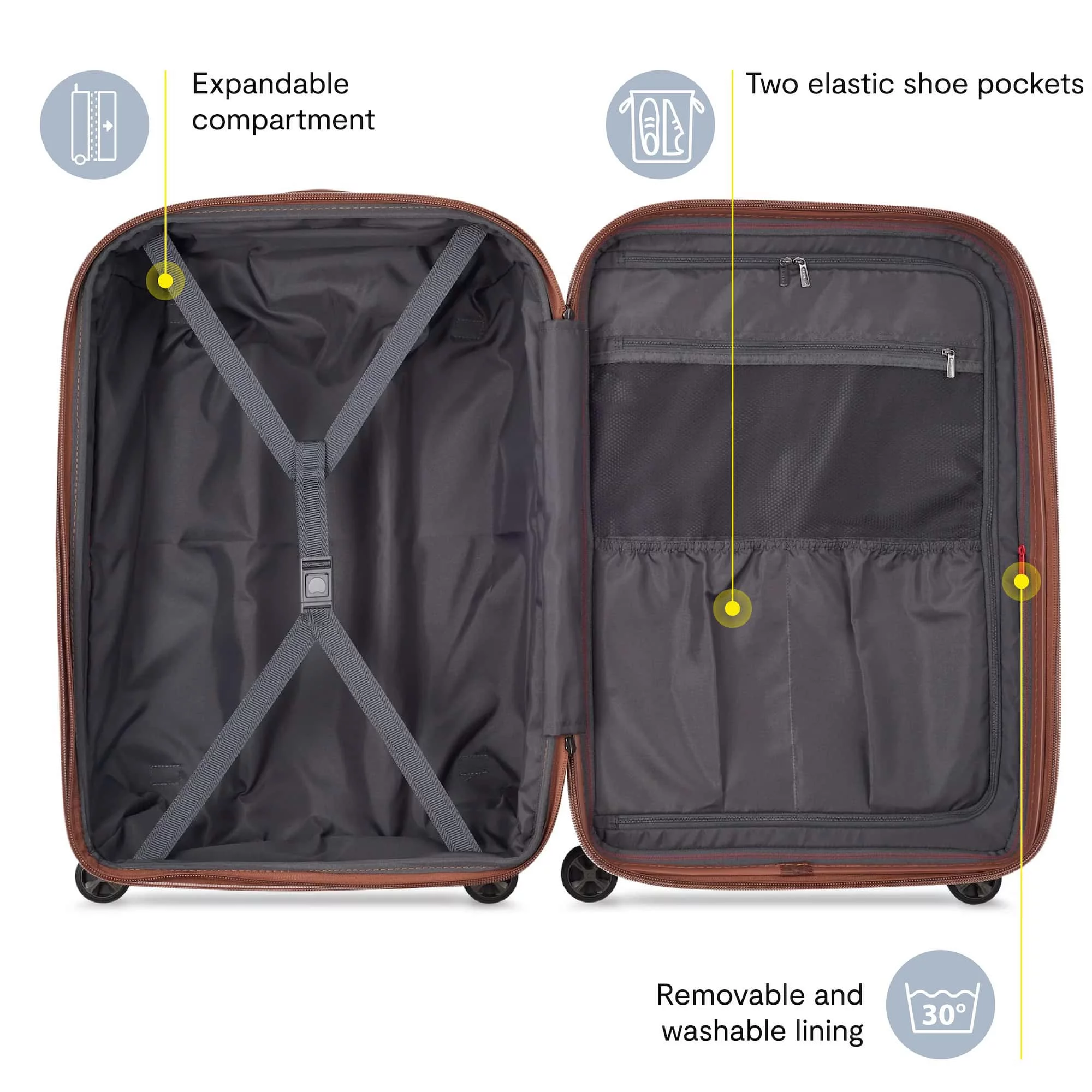 DELSEY PARIS St Tropez 21" Hardside Spinner Carry-On Luggage, Platinum - Curated Treasures Market