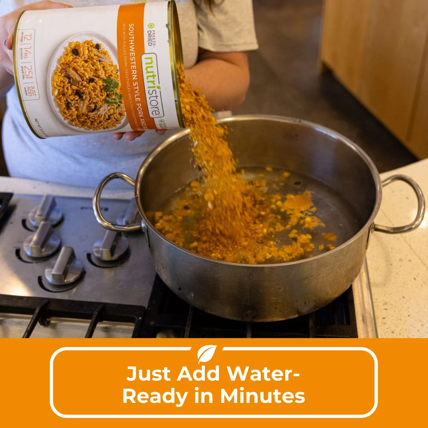 Nutristore Freeze-Dried Southwestern Style Pork and Rice | Emergency Survival Bulk Food Storage Meal | Perfect for Everyday Meals and Long-Term