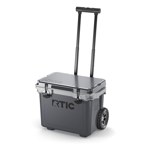 RTIC 22 QT Ultra-Light Wheeled Cooler with Handle, Hard Insulated Portable Ice Chest Box for Beach, Drink, Beverage, Camping, Picnic, Fishing, Boat