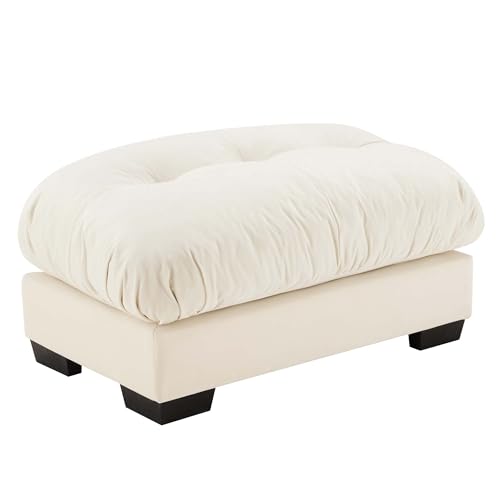 130" Modular Sectional Sofa,Velvet Upholstered Couches for Living Room,3 Seater Green Sofa Couch with Movable Ottoman