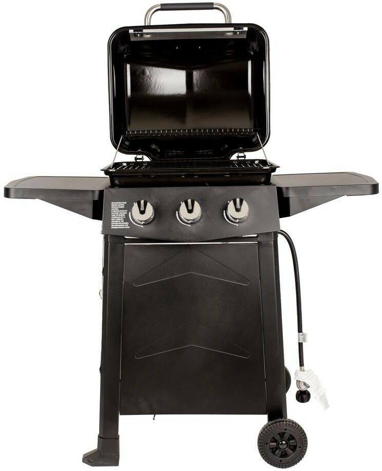 Dyna-Glo 3-Burner Open Cart Propane Gas Grill in Black