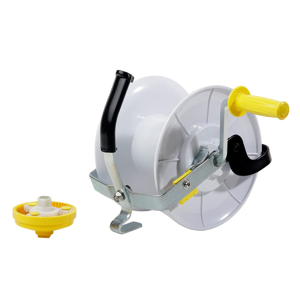L-FENCE LYDITE FENCE Electric Fence Wire Reel/Rope Winder Reel with Crank/Geared Reel 3:1 Pack of 2