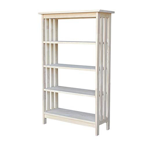 International Concepts 4 Tier Mission Shelf Unit, Unfinished