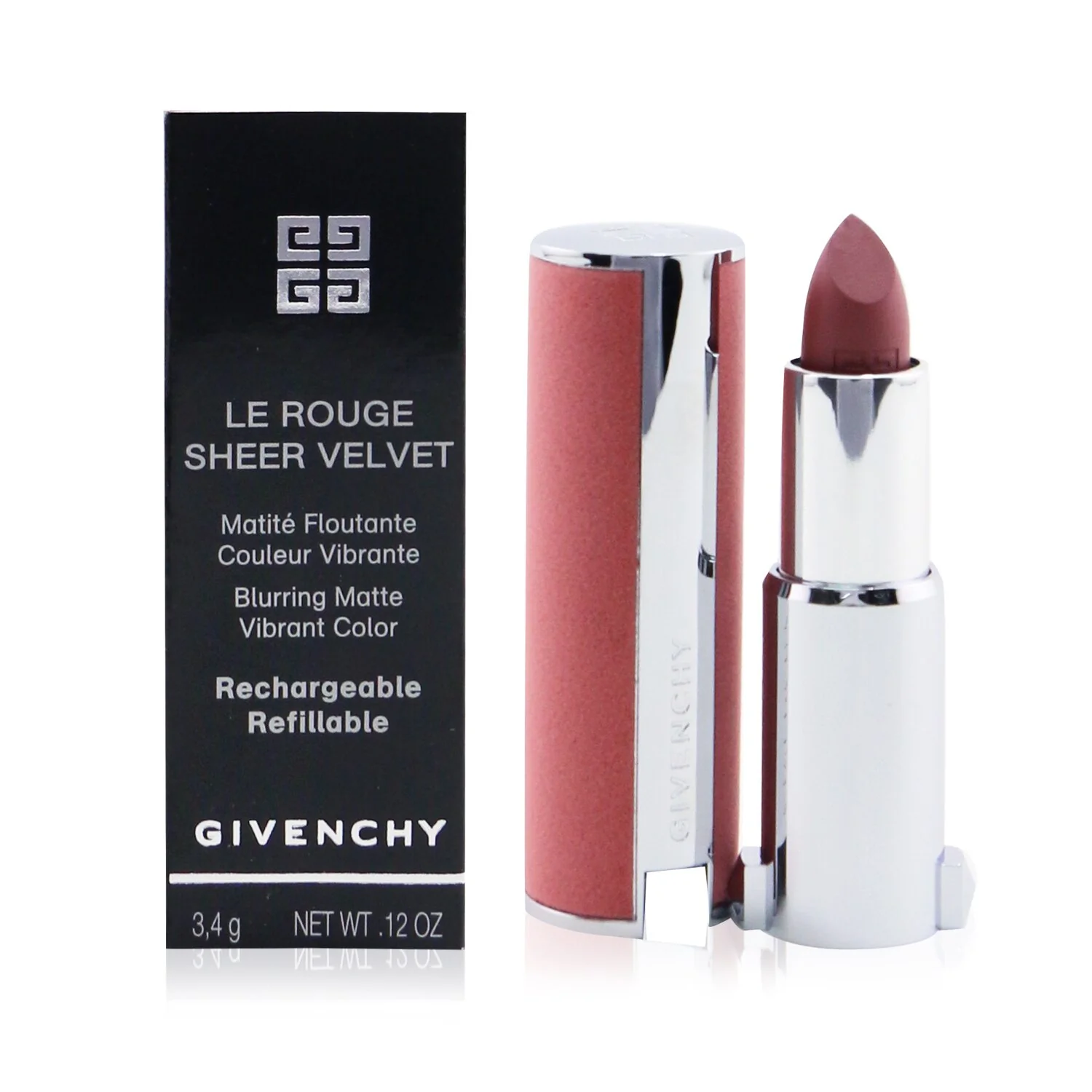Givenchy Le Rouge Sheer Velvet Matte Refillable Lipstick - # 17 Rouge Erable  3.4g/0.12oz