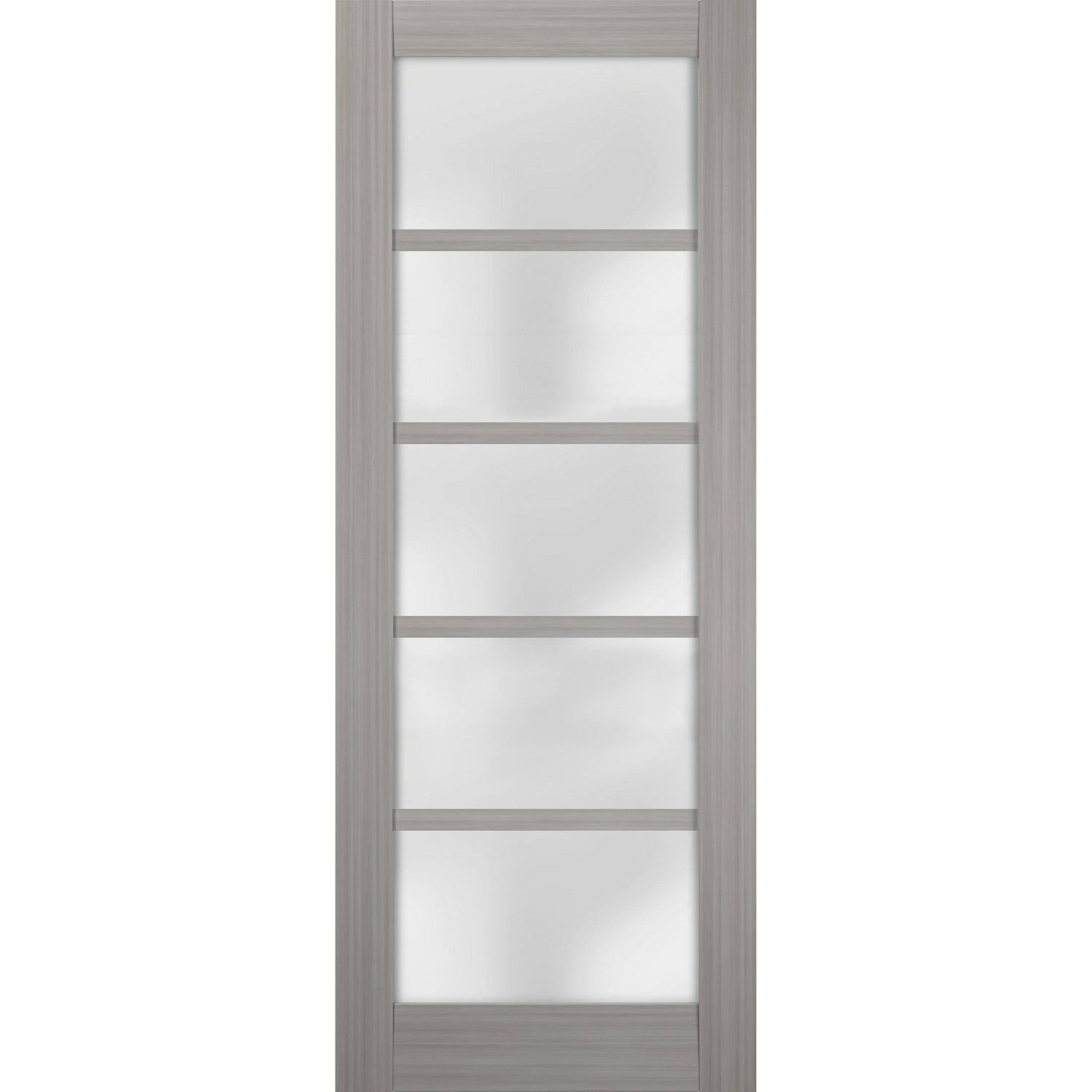 SARTODOORS Sliding Barn Door 24 x 96 | Planum 0010 Ginger Ash | 6.6ft Rail Stops Hardware | Panel Door