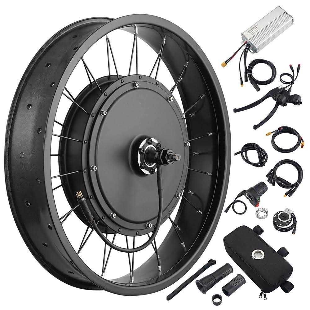 Yescom Electric Bike Conversion Kit 48V 1000w Front Wheel E-Bike Conversion Kit Fat Tire Bike Frame - Sports Supplies Online Store