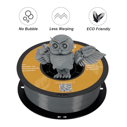 Kingroon PLA 3D Printer Filament, 12Rolls, Dimensional Accuracy +/- 0.03 mm, 12kg Spool(26.4lbs)
