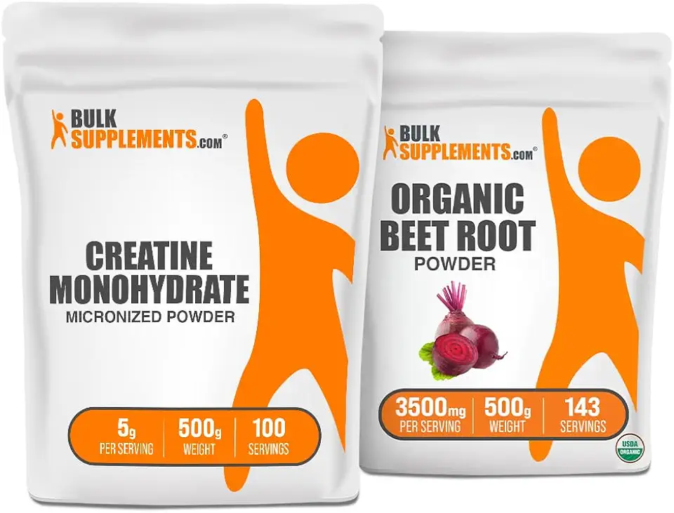 BulkSupplements Creatine + Organic Beet Root Powder 500g Bundle - Kansas Nuitrition - HNZSDS