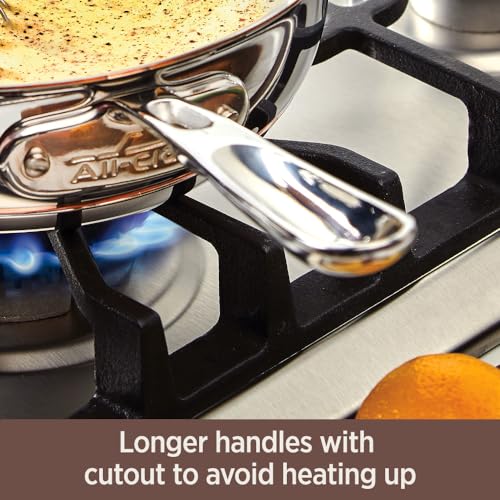 All-Clad Copper Core 5-Ply Stainless Steel Cookware Set 10 Piece Induction Oven Broiler Safe 600F Pots and Pans Silver