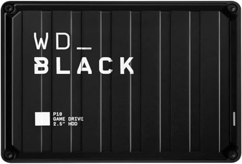 WD_BLACK 5TB P10 Game Drive, Portable External Hard Drive, Works with Playstation, Xbox, & PC - WDBA3A0050BBK-WESN