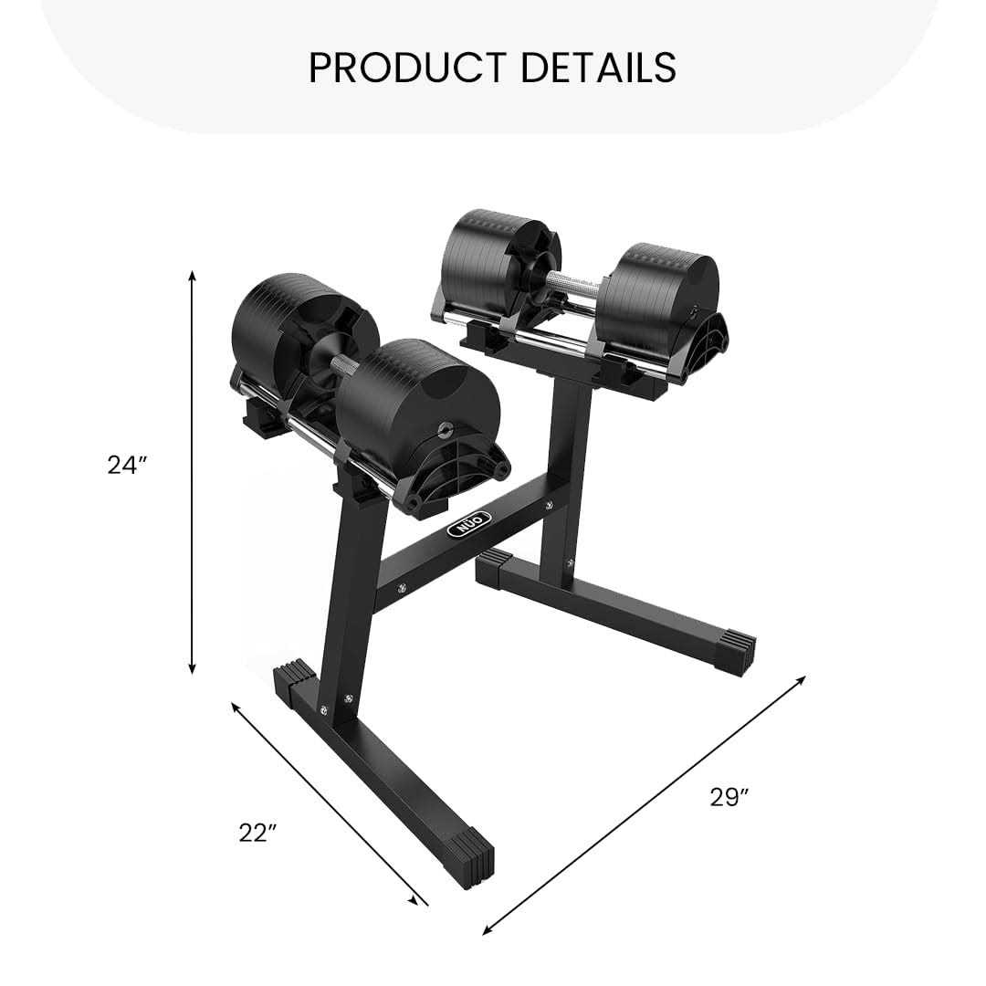 FF Finer Form Nuobell Adjustable Dumbbell Rack and Stand. Perfect Home-Gym Dumbell Rack for At-Home Nuobell Workouts. Safe