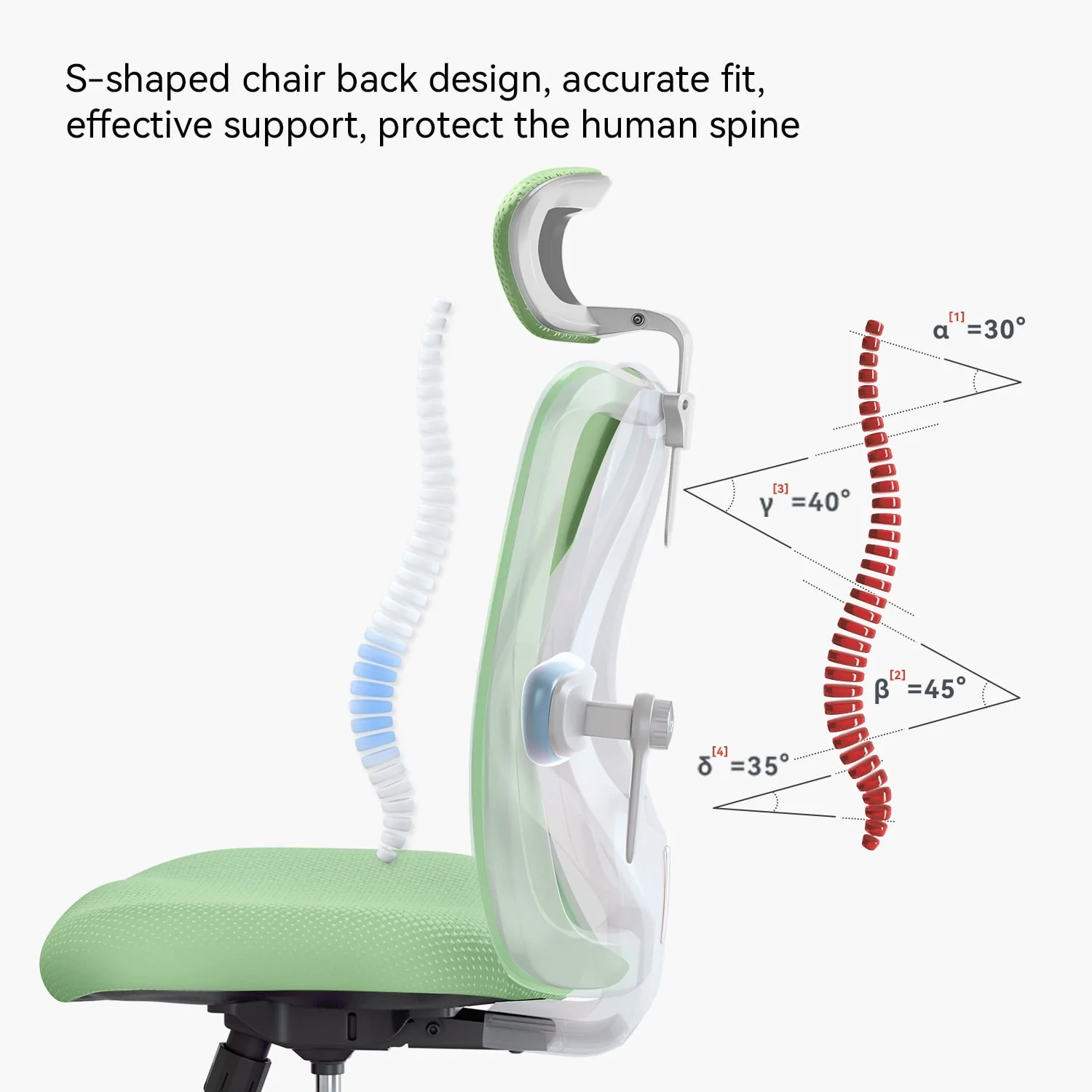 SIHOO Ergonomic Office Chair, Mesh Computer Desk Chair with Adjustable Lumbar Support, High Back chair for big and tall, Black