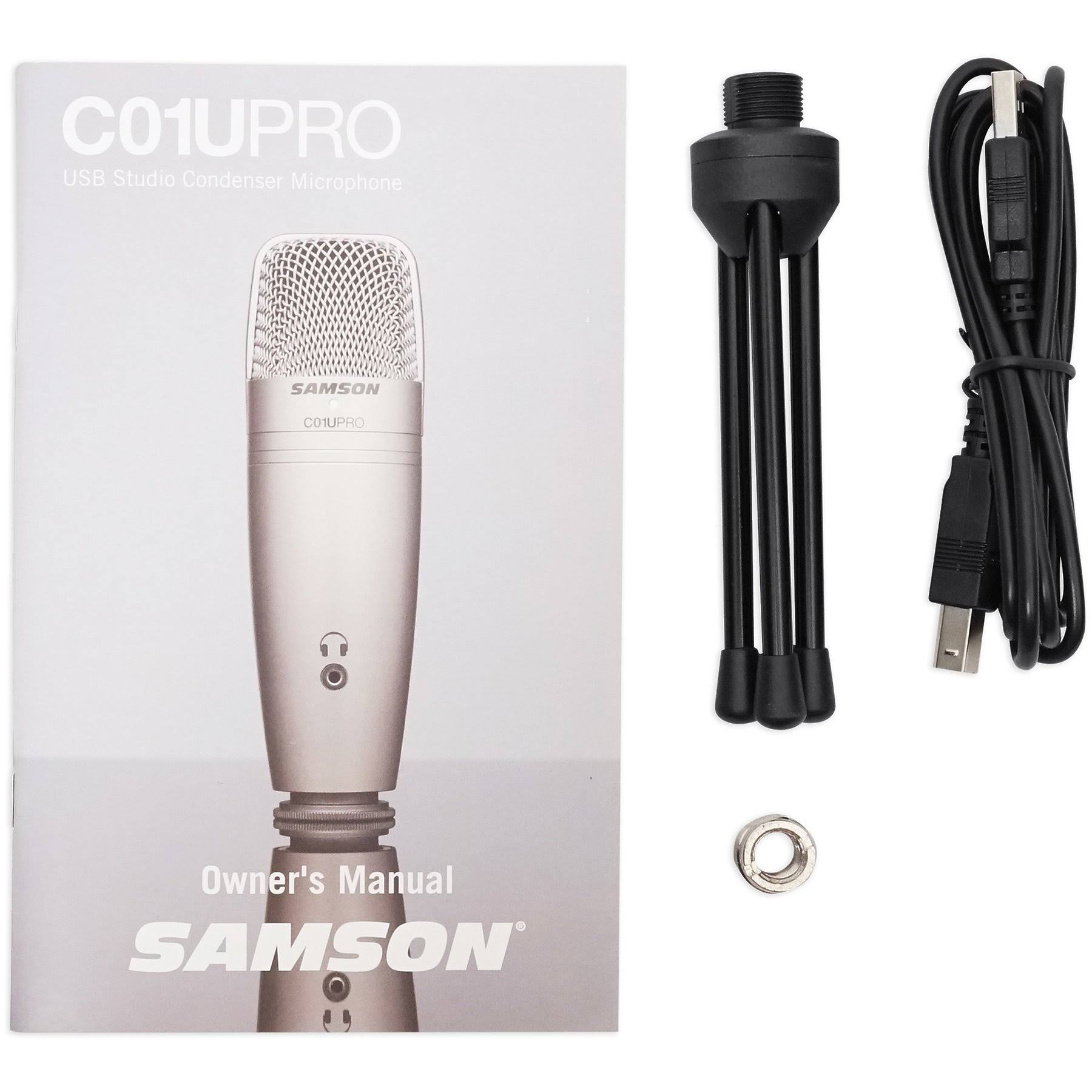 Samson C01U Pro USB Studio Recording Podcast Podcasting Microphone Mic+Stand SAC01UPRO Broad