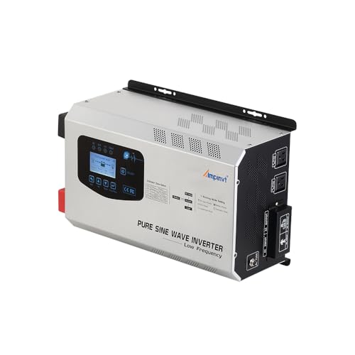 800W Pure Sine Wave Inverter with AC Charger, DC 12V to AC 120V Output,UPS Backup Power Low Frequency Inverter for Lithium, Sealed,AGM, Gel