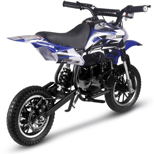 MotoTec DB-01 50cc 2-Stroke Kids Gas Dirt Bike Blue