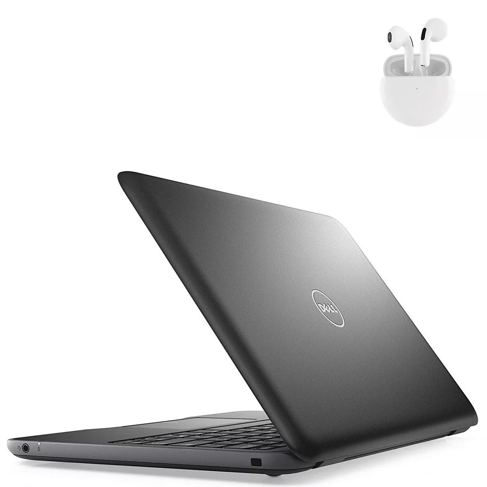 Restored Dell 3180 11.6" Laptop Computer Intel CPU 4GB RAM 128GB SSD Wi-Fi Webcam with Wireless Earbuds - Windows 10 PC (Refurbished)