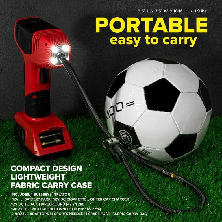 Bullseye Tire Inflator Air Compressor Portable Car Auto Tire Inflator Tire Pump with Digital Pressure Gauge - Sports Supplies Online Store