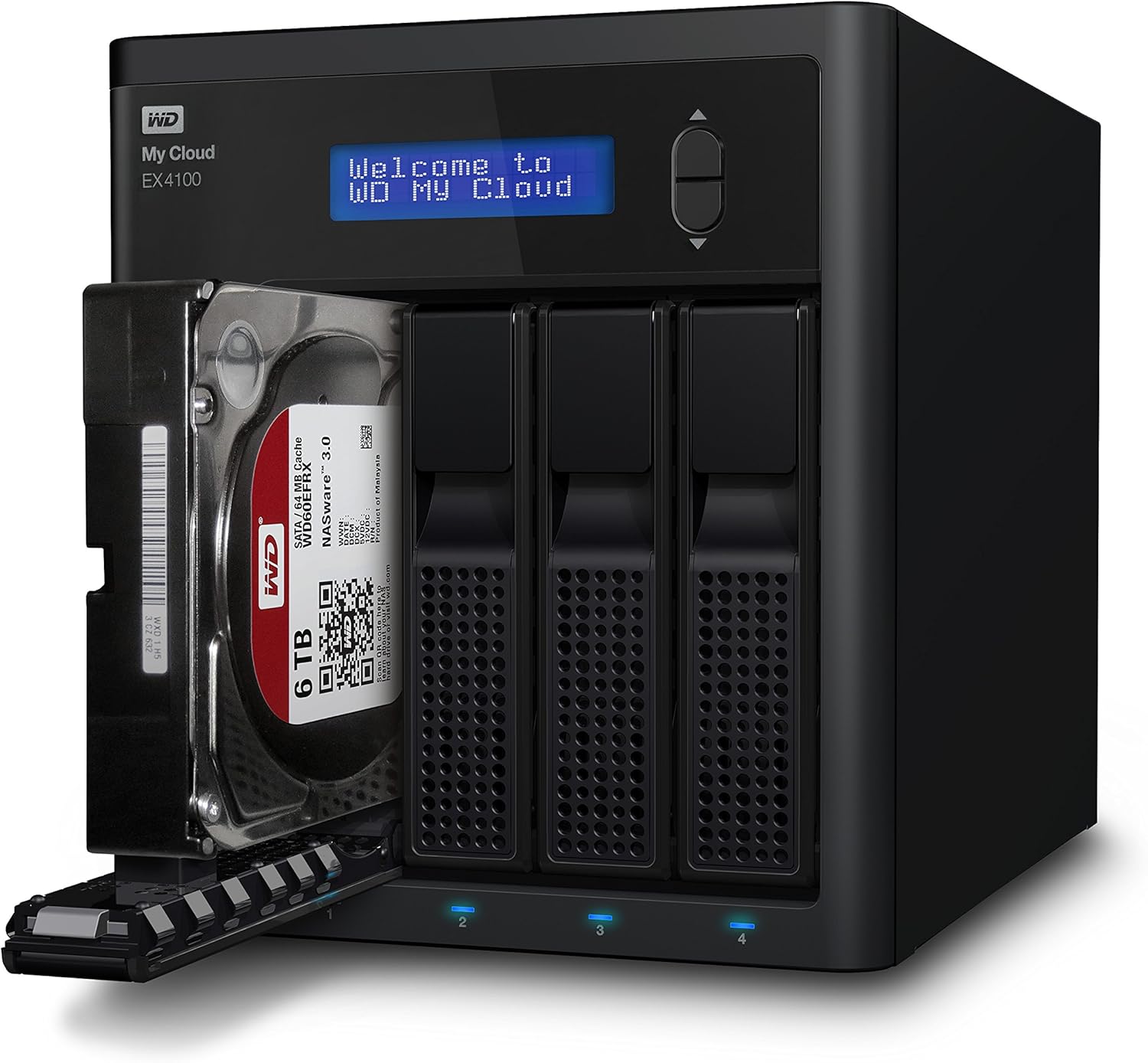 WD 24TB My Cloud EX4100 Expert Series 4-Bay Network Attached Storage - NAS - WDBWZE0240KBK-NESN