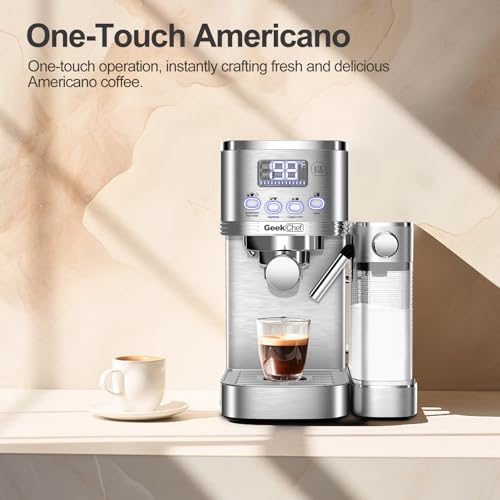 Geek Chef Espresso and Cappuccino Machine with Automatic Milk Frother