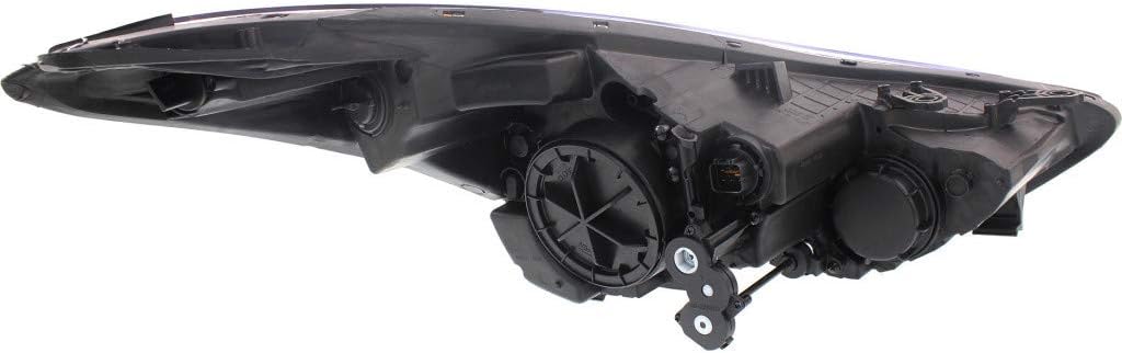 CarLights360: Fits 2011 2012 2013 Hyundai Elantra Headlight Assembly Passenger Side w/Bulbs Black Housing CAPA Certified For HY2503161