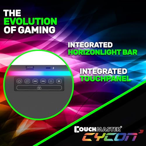 Couchmaster CYCON&sup3; HORIZONLIGHT Bar - Ultimate Ergonomic USB-Hub Gaming Lap Desk for Couch and Bed - Large
