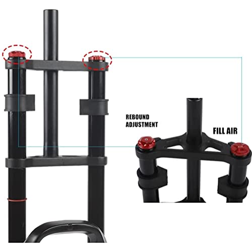 ARBOEE 26 Inch Bike Suspension Forks 4.0 Fat Bike Straight Front Fork Downhill Mountain Bike Double Shoulder 1-1/8 Disc Brake Air Fork QR 140mm