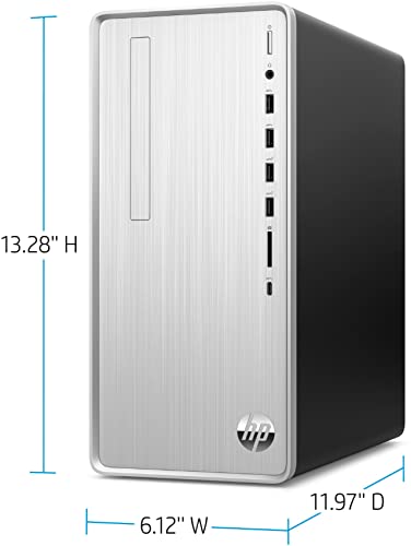HP Newest Pavilion TP01 Desktop Computer, AMD Ryzen 7-5700G (Beats i9-10900), AMD Radeon, DVD Writer, Wireless, 9 USB Ports, HDMI, Bluetooth