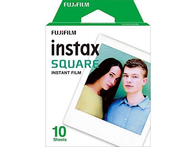 Fujifilm Instax Square SQ6 Instant Film Camera (Blush Gold) + 20 Sheets Instant Square Film + Xpix Camera Strap + Fibertique Clo