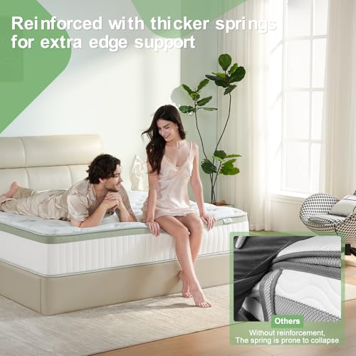 Full Mattress,12 Inch Full Size Mattresses in a Box,Memory Foam Hybrid Mattress,with Individual Pocket Spring - Pressure Relief, Motion Isolation