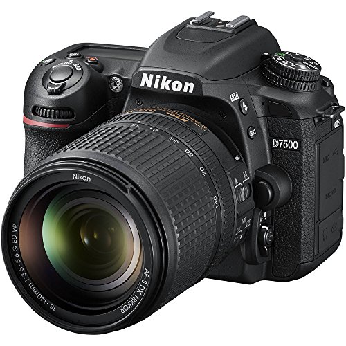 Nikon D7500 DSLR Camera with 18-140mm VR Lens (1582) + 420-800mm Super Zoom Lens, 128GB Memory + 3 Piece Filter Kit, Photo Backpack + More