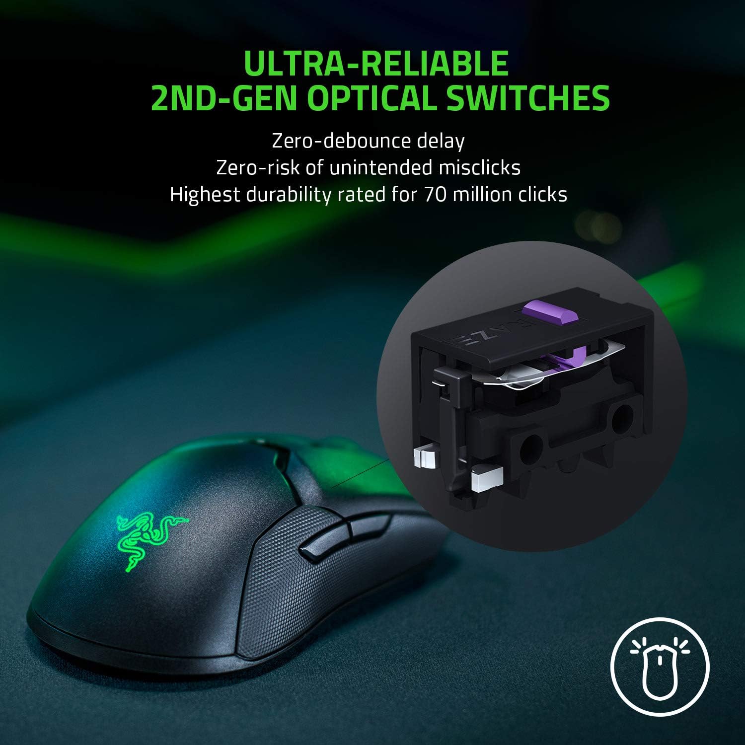 Razer Viper Ultimate Hyperspeed Lightweight Wireless Gaming Mouse & RGB Charging Dock: Fastest Gaming Mouse Switch - 20K DPI Optical Sensor