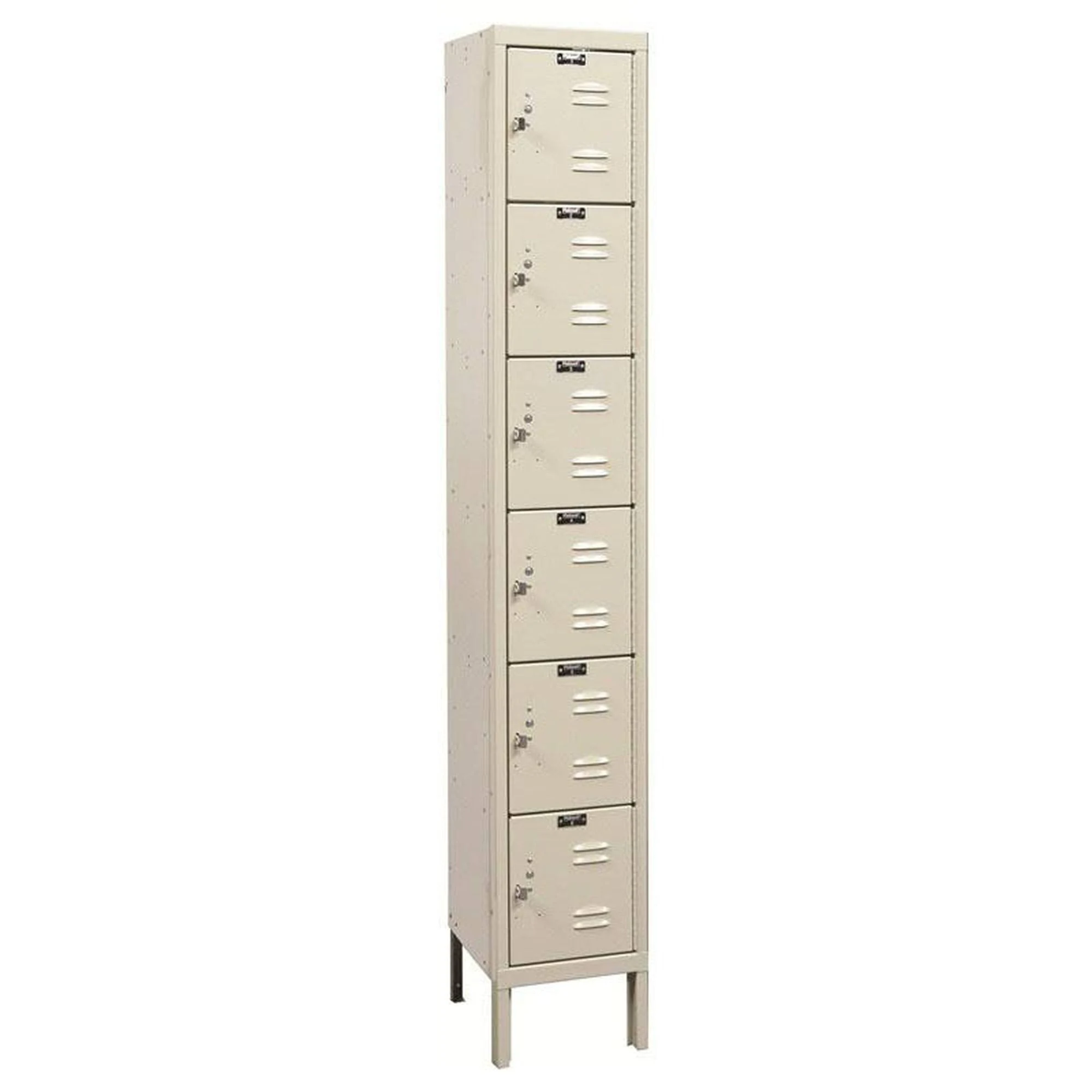 Hallowell Galvanite 6 Tier 1 Wide Employee Locker Size: 78x22 H x 12x22 W x 12x22 D
