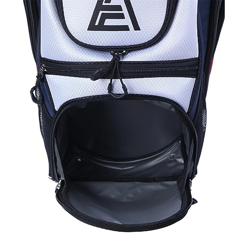 ASK ECHO T-Lock Golf Cart Bag with 14 Way Organizer Divider Top, Premium Cart Bag with Handles and Rain Cover for Men