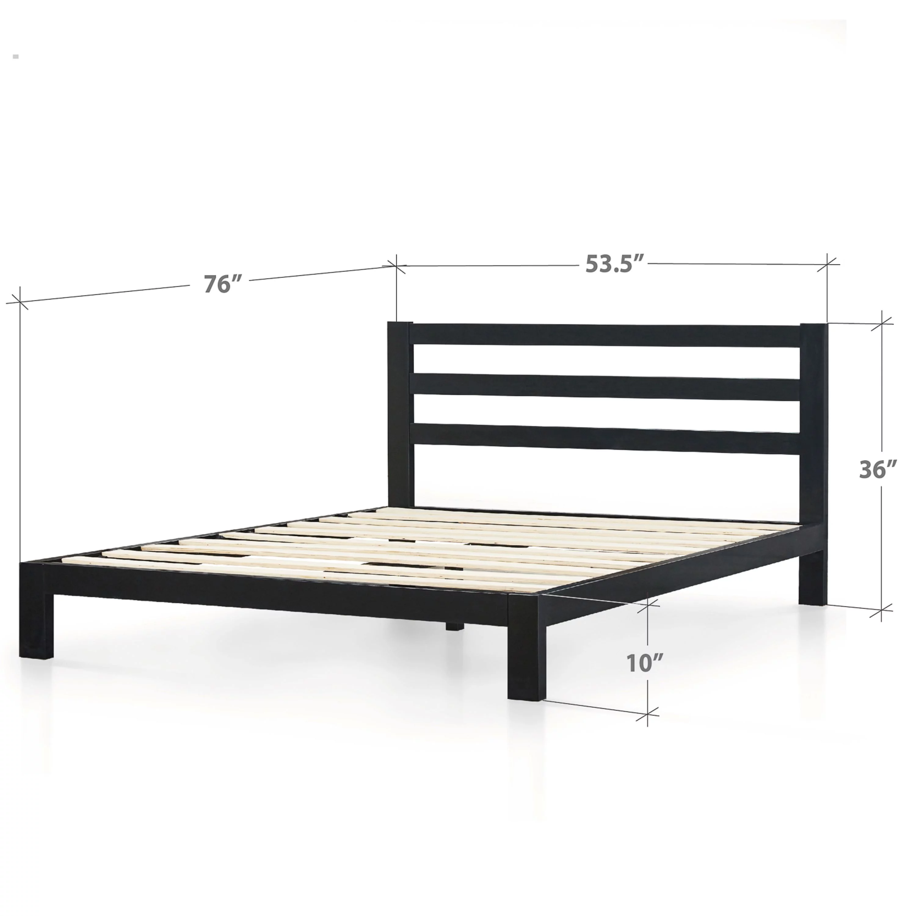 Zinus Arnav 10 White Metal Platform Bed Frame, Queen