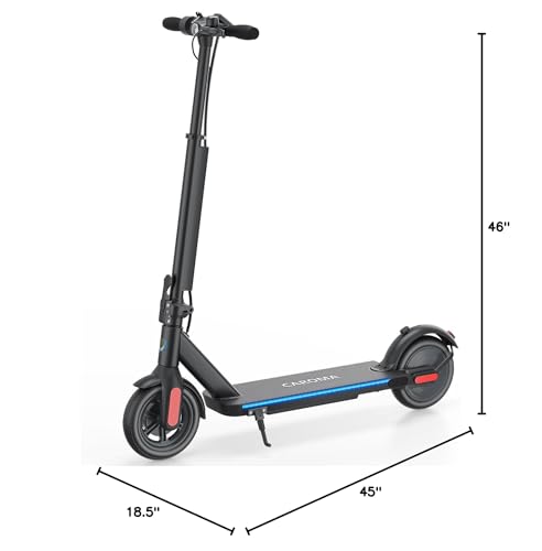 Caroma Electric Scooter, 350W/500W/750W Powerful Motor, 20/25/30 Miles Long Range, 20/25 Mph Top Speed, 9" Solid Tires