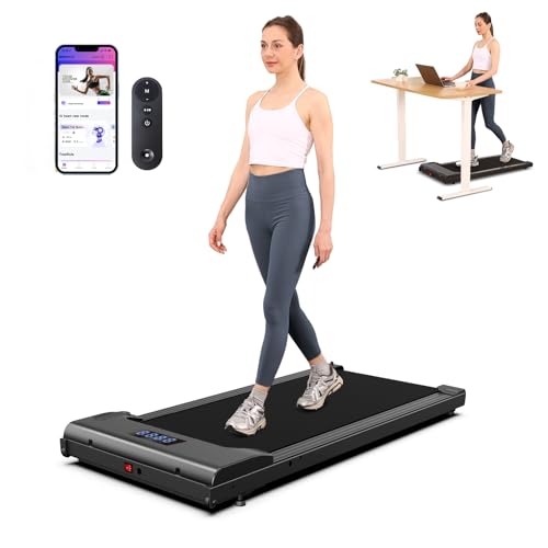 Lichico Walking Pad Under Desk Treadmill，Portable Small Treadmills for Home and Office，Super Quiet Brushless Motorized Walking Jogging Running