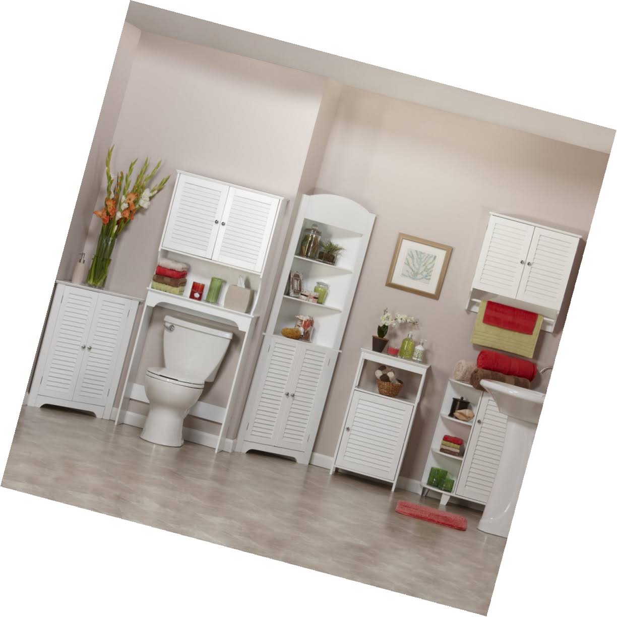 Riverridge Ellsworth Collection 3-Shelf Corner Cabinet, White
