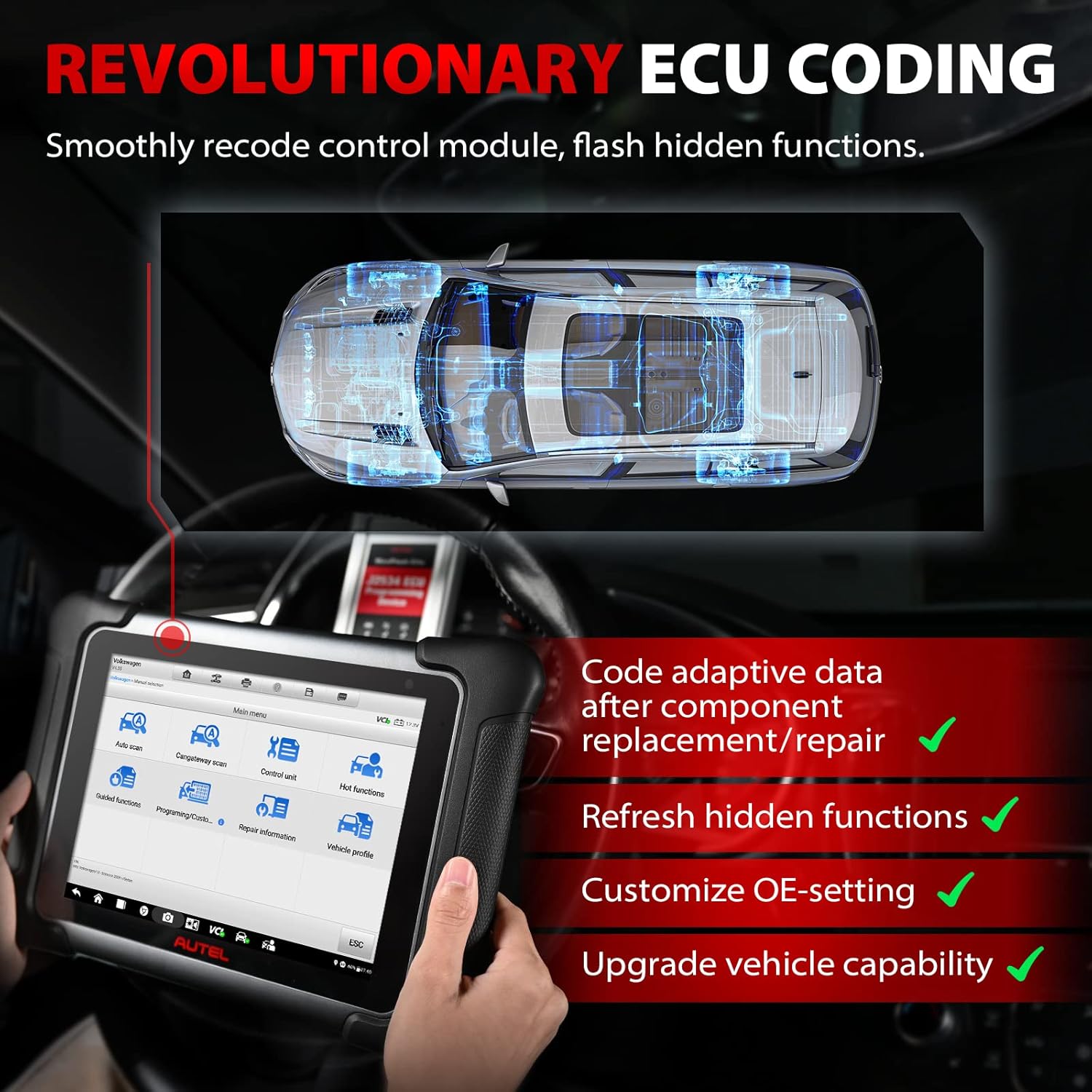 Autel Scanner MaxiSYS Elite II, 2022 New Model of Autel Maxisys Elite / MK908P / MS908SP Diagnostic Scan Tool with J2534 ECU Programming & Coding