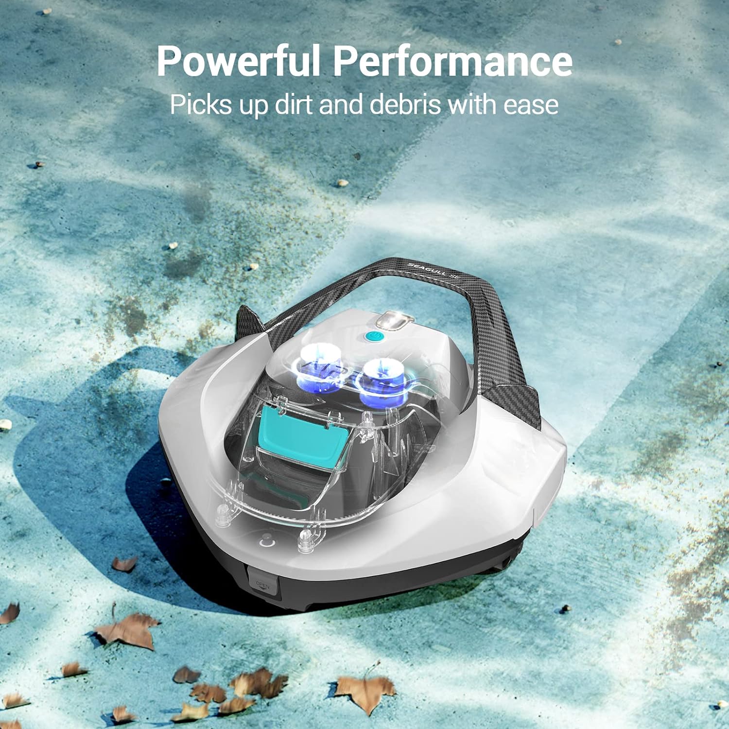 (2023 New) AIPER Seagull SE Cordless Robotic Pool Cleaner, Pool Vacuum Lasts 90 Mins, LED Indicator, Self-Parking
