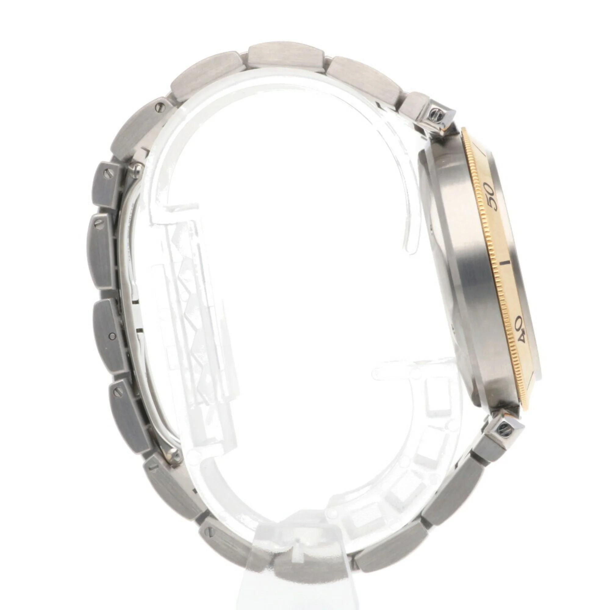 Pre-Owned Cartier Pasha Power Reserve Watch Stainless Steel 1033 Automatic Men's CARTIER Overhauled Manufacturer Inspected (Good)