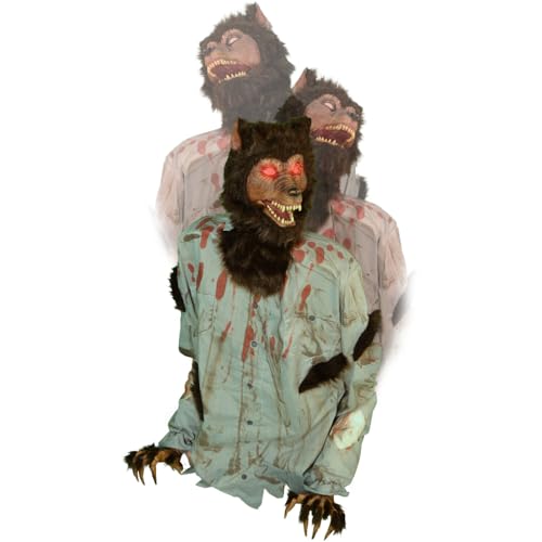 Haunted Hill Farm 5.9 ft. Animatronic Lurching Woman by Tekky, Halloween Animatronic, Scary Indoor House Prop & Decoration