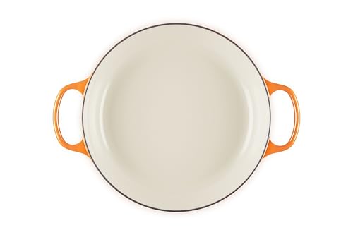 Le Creuset Enameled Cast Iron Signature Oval Dutch Oven, 15.5 qt., Flamme Doree with Crucible Knob