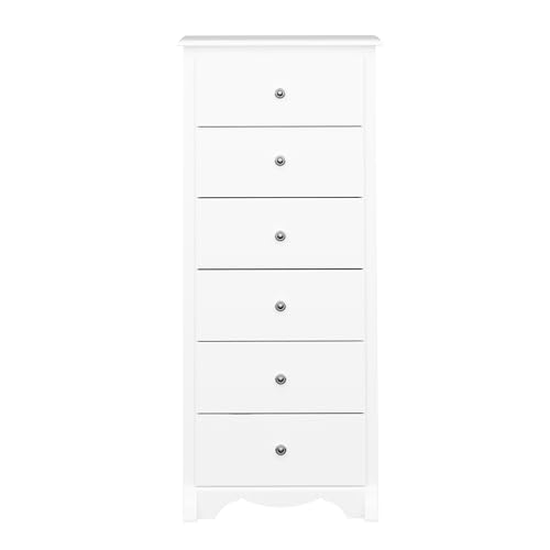 Prepac Sonoma 6 Drawer Dresser for Bedroom, Tall Chest of Drawers, Bedroom Furniture, Clothes Storage and Organizer, 19" D x 23.25" W x 52.75" H