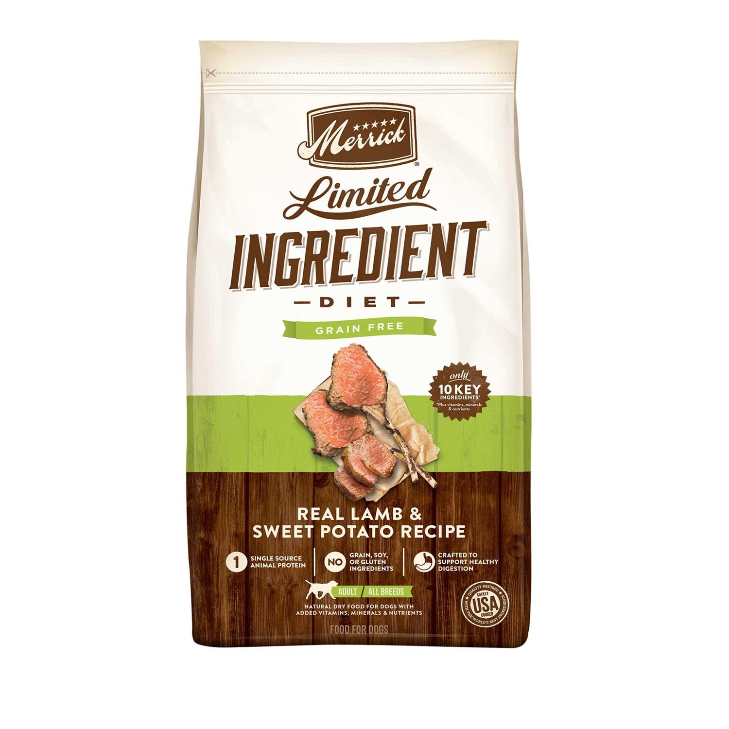 Merrick Limited Ingredient Diet Grain Free Real Lamb Sweet Potato Recipe Dry Dog Food - Pet Supplies online store