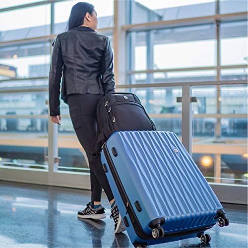 SwissGear 7272 Energie Expandable Hardside Luggage with Spinner Wheels and TSA Lock, Gunmetal, Carry-On 19-Inch